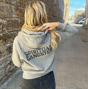 Spiritual Gangster OG Everyday Zip Hoodie Heather Gray L